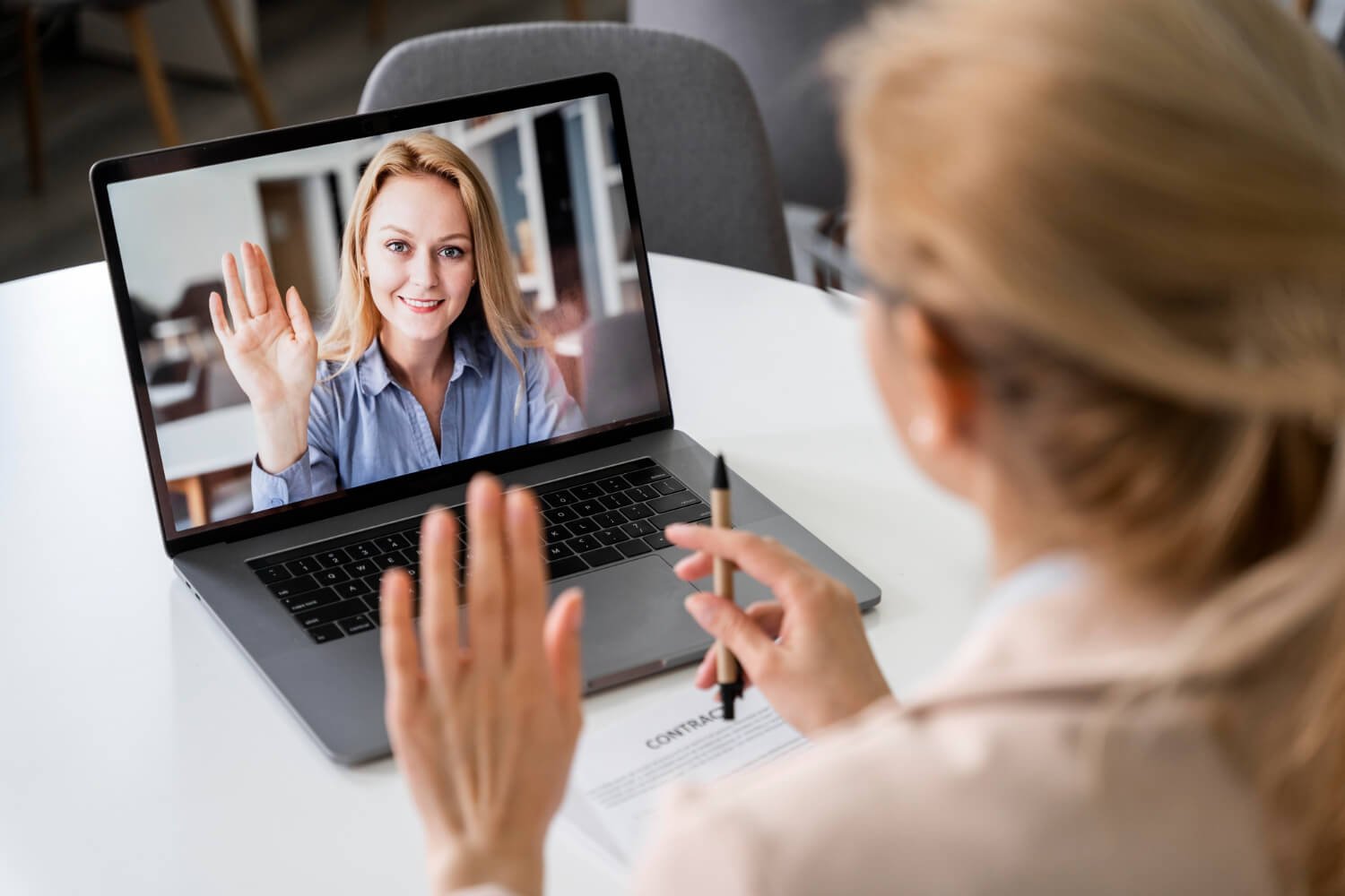 Online Therapy at Therapy Brampton Woman having an online therapy session at Brampton