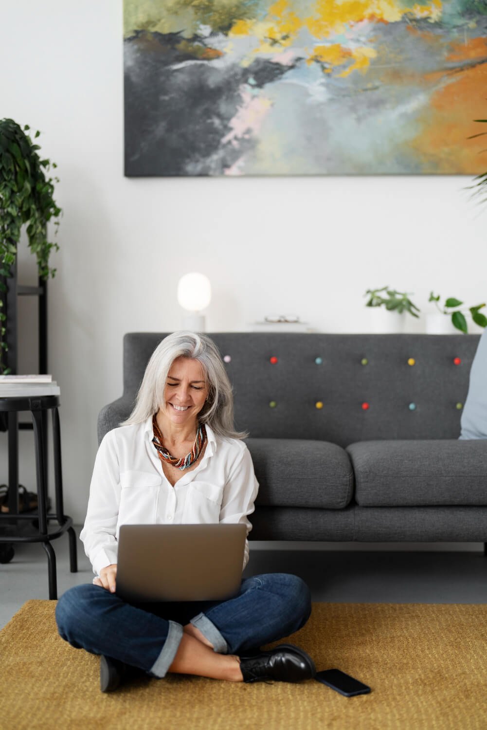 Commencing Therapeutic Journey Woman commencing therapy on a laptop at Therapy Brampton